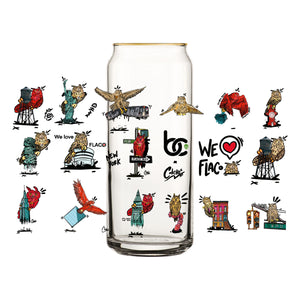 That "We Love Flaco" Glass by Calicho Arevalo